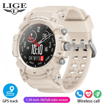 LIGE Smart Watch Woman Fitness Bluetooth Call Rubber Strap Bracelet Waterproof Heart Rate Tracker For Android IOS Smartwatch GPS