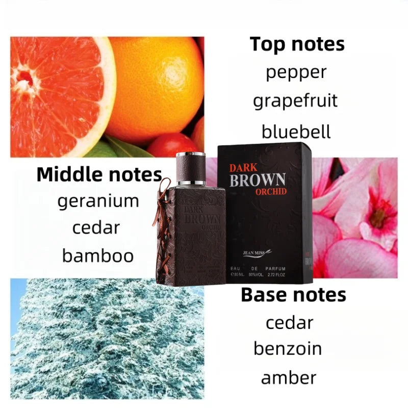 Brand Men's Perfume Whisky Leather Tone Parfum Fresh Natural Fragrance Cologne Lasting Eau De Toilette Men's Charm Perfume