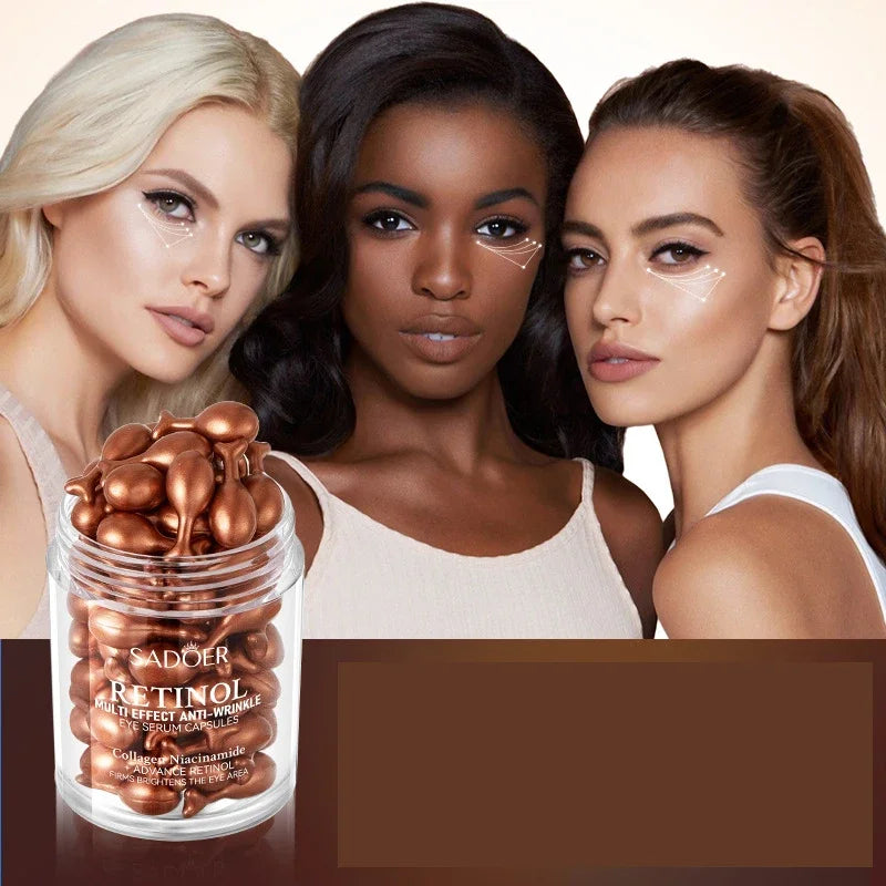 SADOER Retinol Eye Serum for Eyes skincare Anti Dark Circles Moisturizing Firming Nourishing Eye Cream Skin Care Products