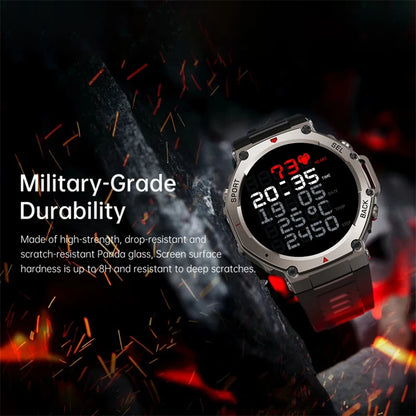 2025 Military Smart Watch for Men Bluetooth Call 5ATM Waterproof Built-in GPS Compass Barometric Altimeter Sports Watches