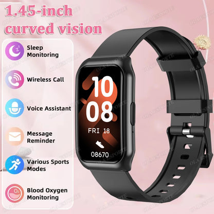 New Curved Screen Smart Watch 2025 For Health Watch Heart Rate Blood Oxygen/Pressure Sleep Monitor Sports Waterproof Smartwatch