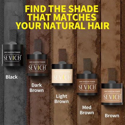 SEVICH Hairline Powder With Brush Black Root Cover Up Instant Waterproof Hairline Shadow Powder Hair Concealer Coverage Makeup