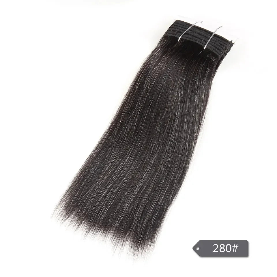 Sleek Yaki Straight Gray Hair Bundles Brazilian Hair Weave Bundles Silver Grey  #44 #34 51# For Black Remy Human Hair Extensions