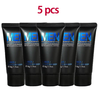 Men's facial Cleanser Rich Foam Deep Clean Remove Grease Improve Oily Face Wash Cream Gentle Moisturizing Remove Blackhead