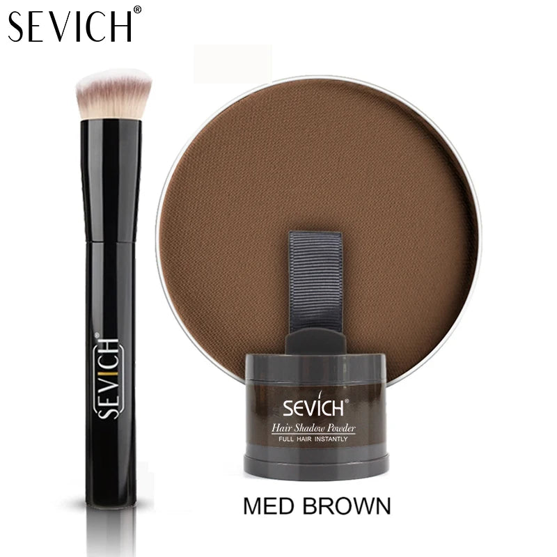 SEVICH Root Touch Up Hair Powder With Brush Hair Loss Concealer For Thinning Hair Women Men Root Cover Up Hairline Shadow Powder