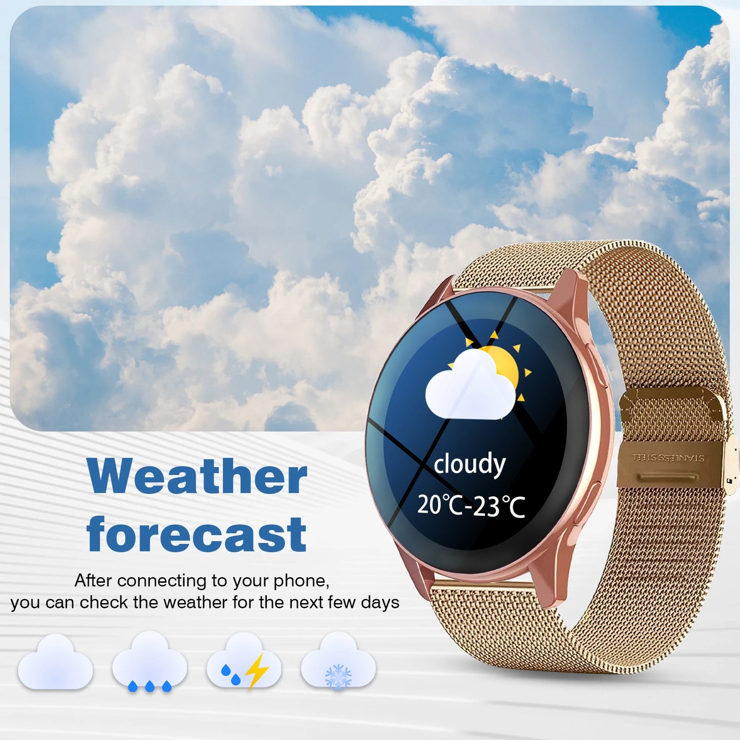 1.28" Dual-Strap Smart Watch – HD Display, Wireless Calls, Custom Wallpapers. Android/iOS Compatible. Fitness, Alerts, Music Con
