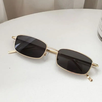 New Fashion Small Rectangle Sunglasses Men Women Vintage Square Driving Sun Glasses Luxury Brand Metal Frame Eyewear 선글라스