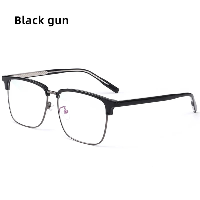 New Fashion Mens Eyebrow Frame Glasses Chrome Style Vintage Hawksbill Square titanium alloy Optical Business Eyeglasses