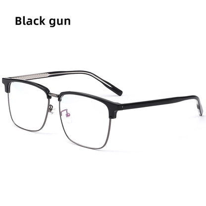 New Fashion Mens Eyebrow Frame Glasses Chrome Style Vintage Hawksbill Square titanium alloy Optical Business Eyeglasses