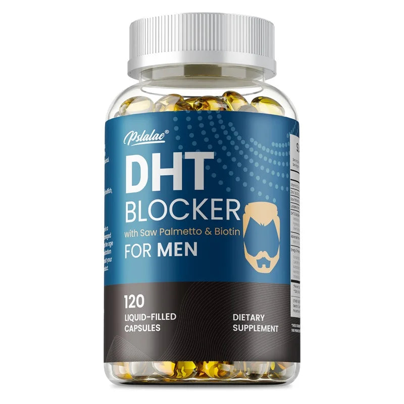 DHT Blockers for Men - Contains Saw Palmetto & Biotin To Promote Natural Hair Growth, Increase Vitality, and Maximize Absorption