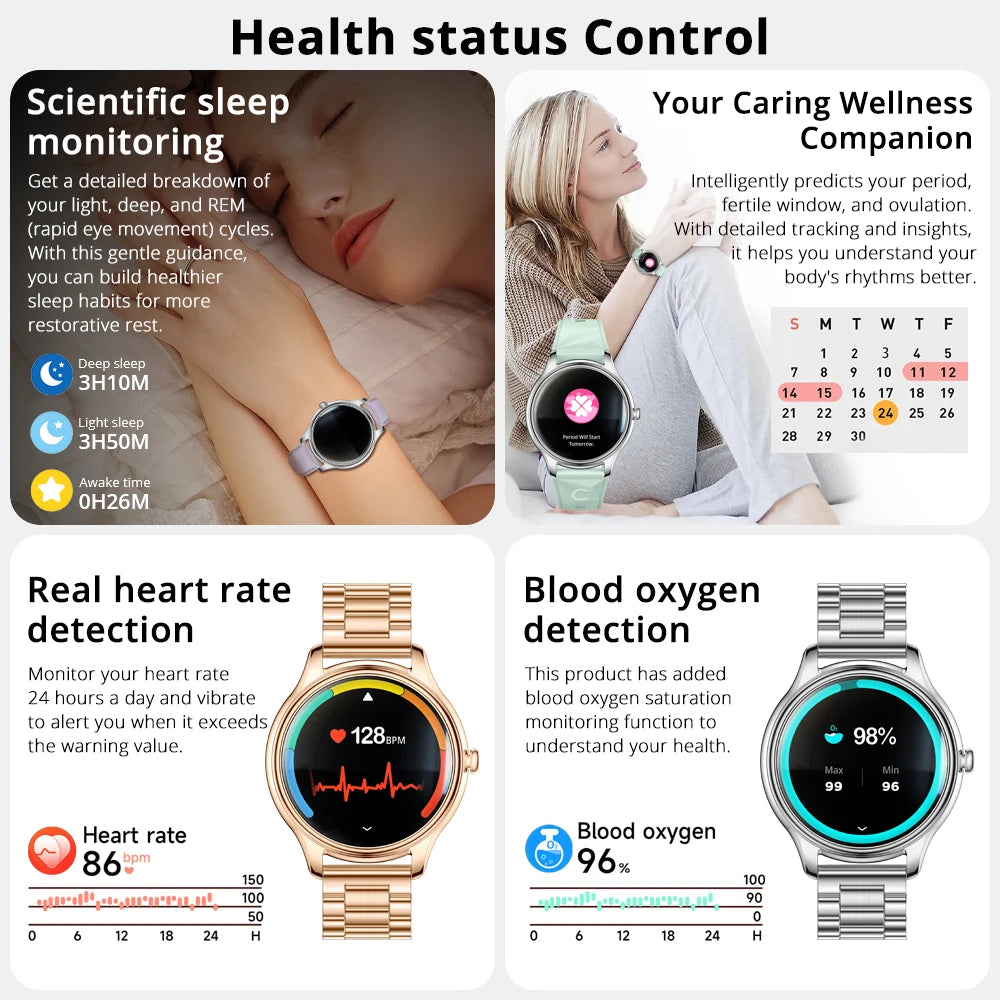 New COLMI L28 Air Ultra-thin Smartwatch 1.32 inch AMOLED Display, Women's Health Management, Exquisite Smart Watch For iOS Phone