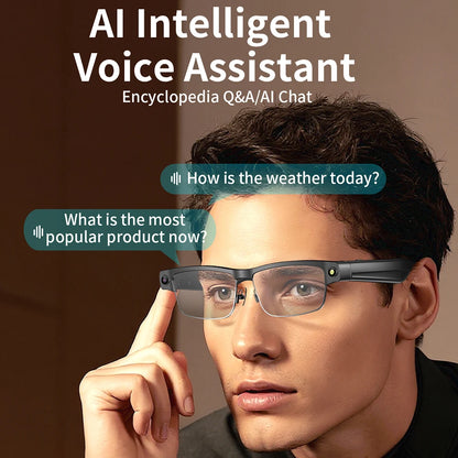 800W HD Camera Glasses AI Smart Sunglasses MIC Noise Reduction Music Call Bluetooth Glasses Translation Glasses for Android iOS