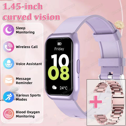 New Curved Screen Smart Watch 2025 For Health Watch Heart Rate Blood Oxygen/Pressure Sleep Monitor Sports Waterproof Smartwatch