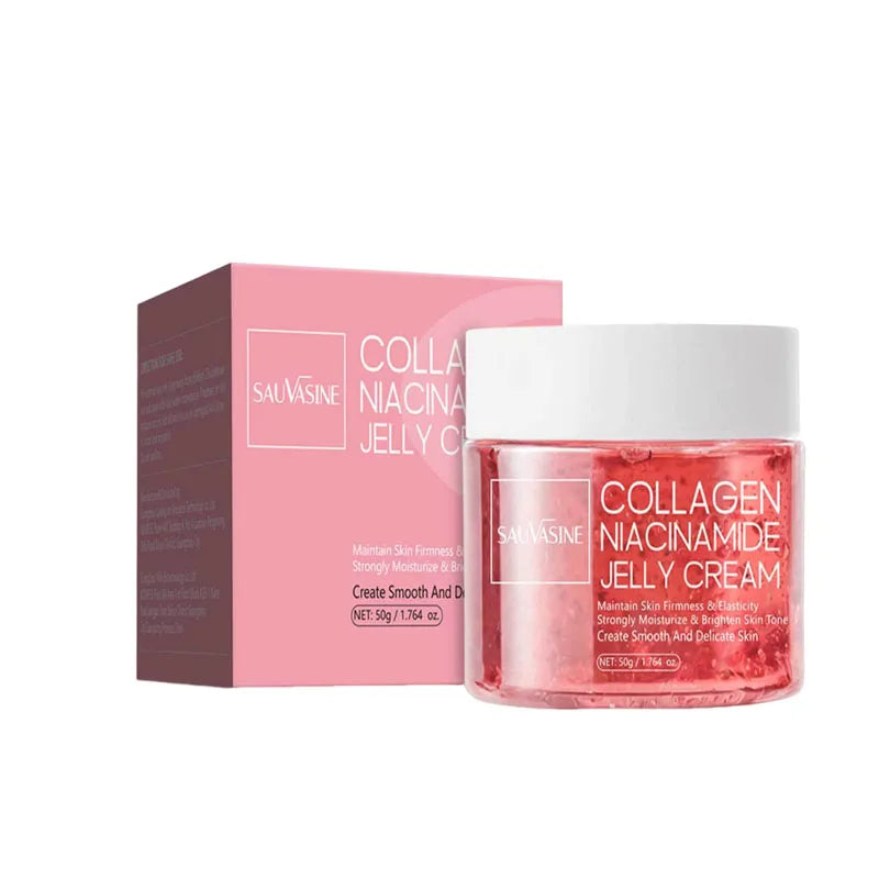 50g Collagen Niacinamide Jelly Cream Deep Moisturizing Pore Shrinking Brightening Niacinamide Gel Lifting Firming Face Skin Care