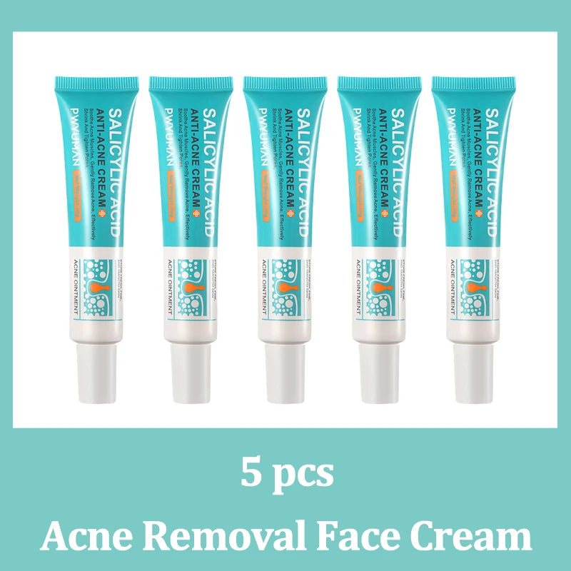 Salicylic Acid Acne Treatment Face Cream Repair Pimple Spots Deep Cleaning Pore Shrinking Anti-acne Scar Oil Control Moisturizer