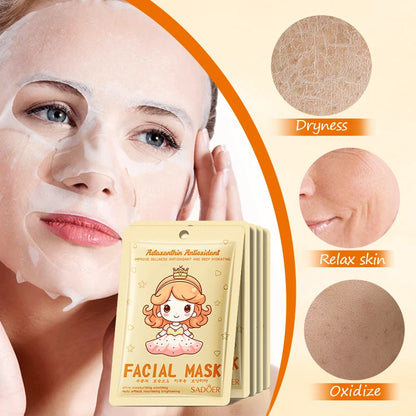 Astaxanthin 6pcs Skin Care Face Mask Korean Collagen Stuff Serum Biodance Skincare Accessories Aloe Vera Original Gel Pack Masks