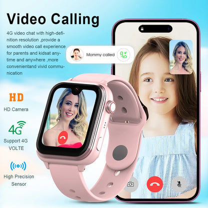 Wonlex KT37 4G Kids Smart Watch 1.78' AMOLED Screen AI Voice Assistant GPS WiFiL Location Tracker Video Call SmartWatch Children