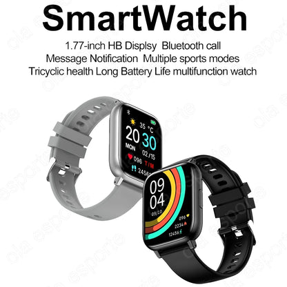 New SmartWatch 1.77" Big Color Screen Full Touch Custom Dial Smart Watch Bluetooth Call with App Support Smart Watch Women Men