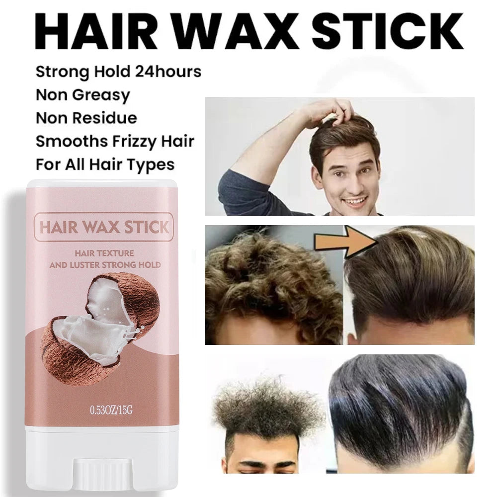 Hair Wax Stick 15g Non-Greasy Style Aloe Vera Sakura Flavored Anti-frizz Artifact Hair Long-lasting Style for Wig Edge Control