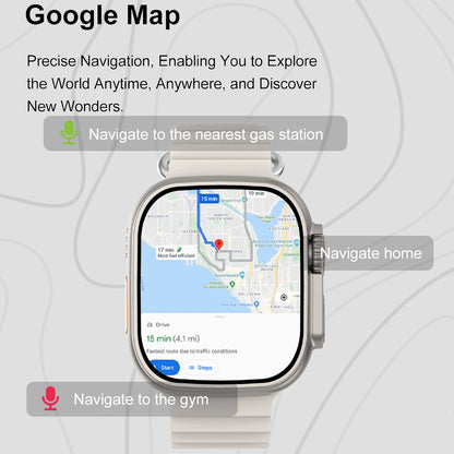 2025New DT Ultra 3 Pro Google map NFC Smartwatch 32G Memory Music Video NFC Bluetooth Call Waterproof Smartwatch For Android iOS