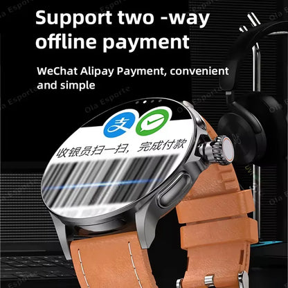 2025 New GT200 Smart Watch Men Women AMOLED Display 4G+32G GPS HD Camera Video Call NFC 4G SIM Card Smartwatch For Android IOS