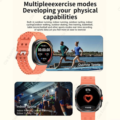 2025 Smart Watch GT7 Ultra HD AMOLED Screen Bluetooth Talk Heart Rate Health Monitoring Men Women Sports Watches For iOS Samsun