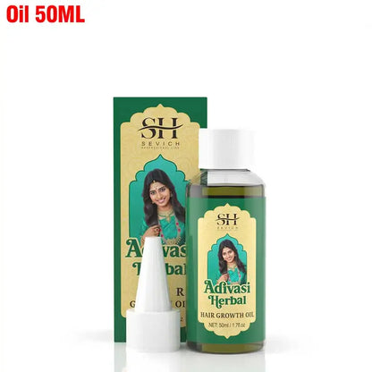 SEVICH Herbal Hair Growth Oil Set Ayurvedic Fast Hair Regrowth Thicken Serum India Adivasi Anti Hair Loss Hair Care Shampoo