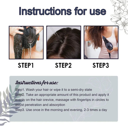 Natural Anti Gray Hair Serum | Nourishing Hair Care Remedy - Repair White & Darkening Hair