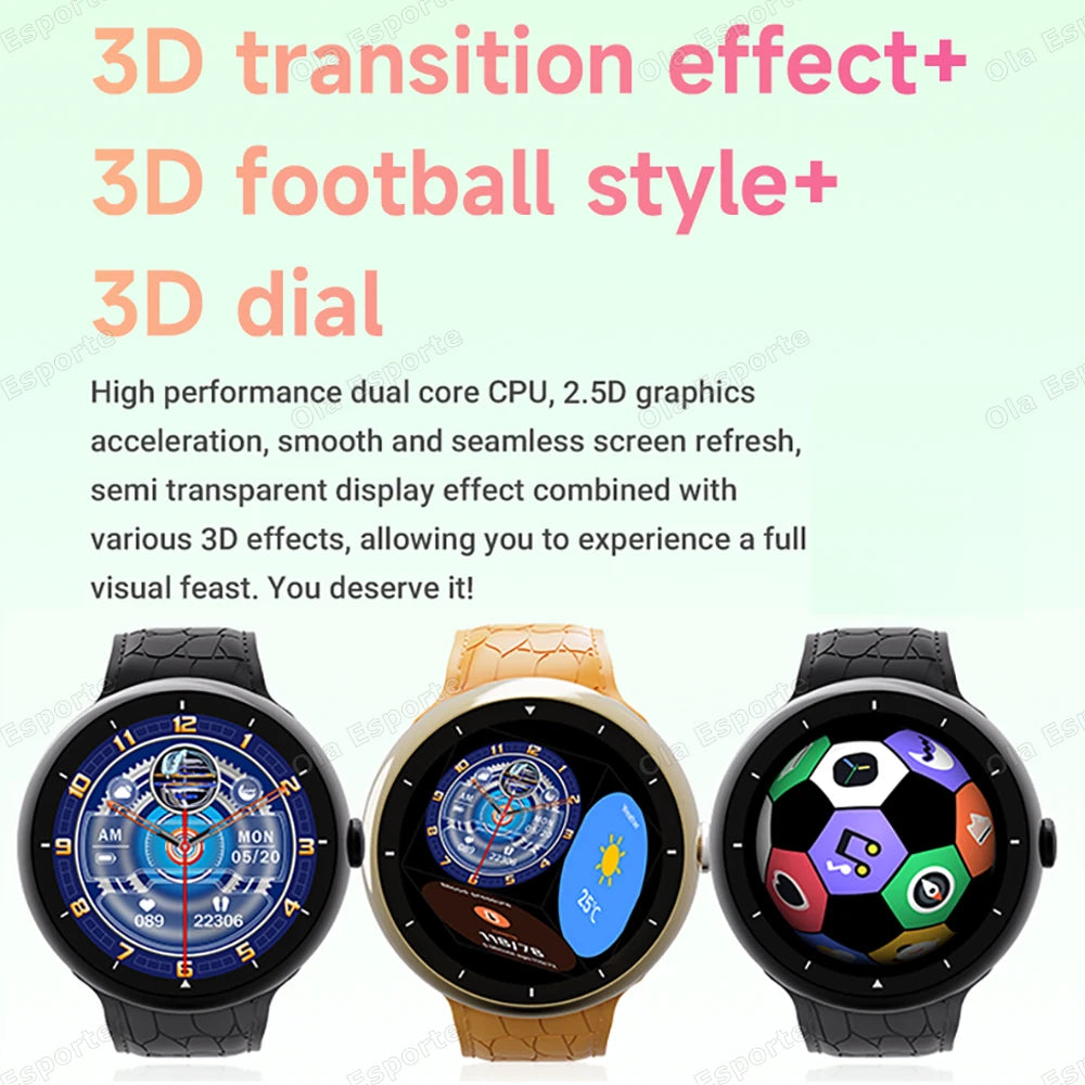 New Smart Watch 2.09inch AMOLED Screen Bluetooth Call GPS Tracker Smartwatch Health Monitor Men Women Sports Watches Waterproof