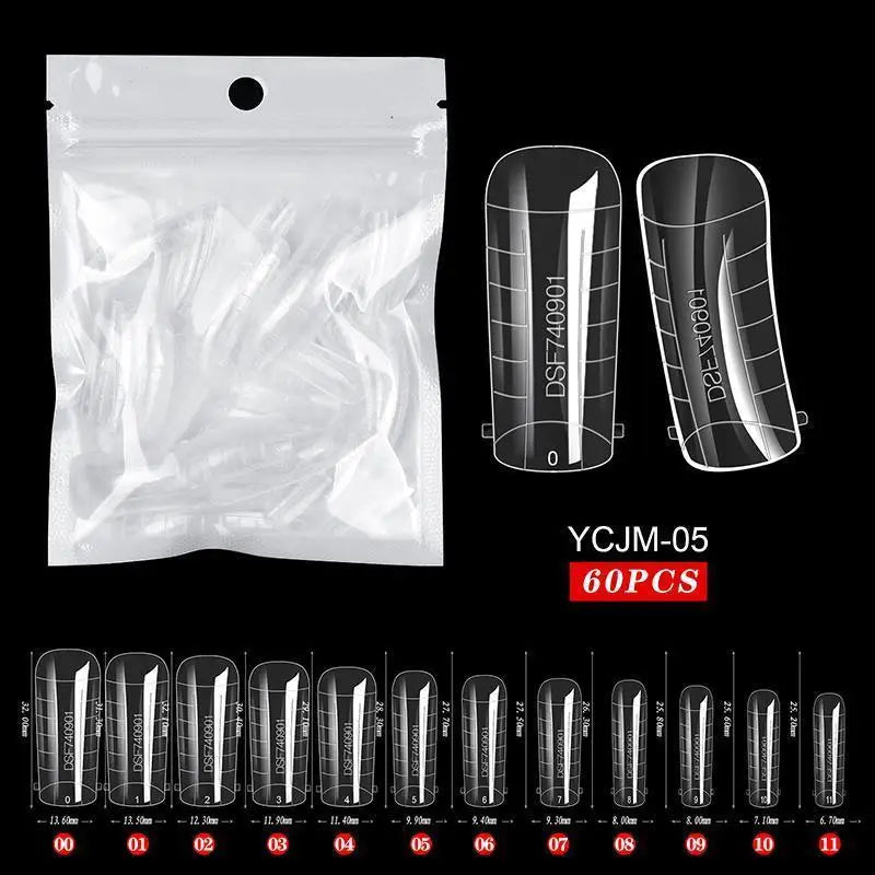 Clear Nail Extension Forms Top Molds For Nails Quick Building Mold Dual Forms Full Cover Nail Tips Manicure Art Accessories