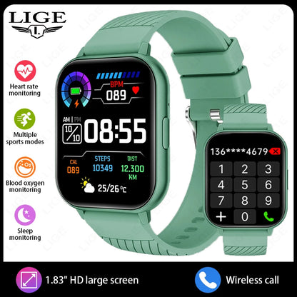 New Women Bluetooth Call Smart Watch Heart Rate Blood Oxygen Monitoring Smartwatches Waterproof Men Smartwatch For Android IOS