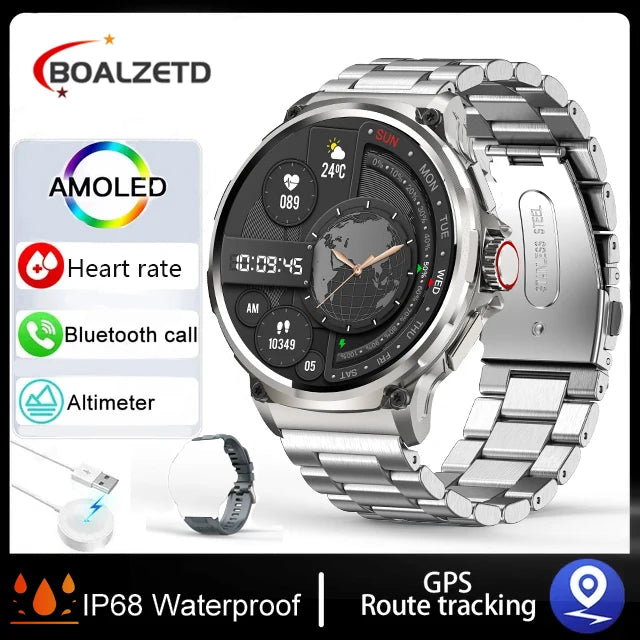 2025 New 1.85inch Smart Watch Men Ultra 710mAh Large Battery Bluetooth Call 400+ Watch Faces Sport Outdoor Waterproof Smartwatch