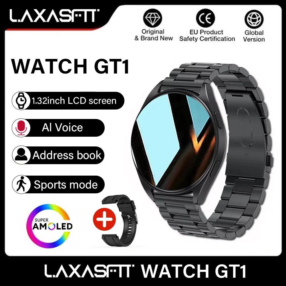 LAXASFIT Smart Watch Full Touch Screen Sport Fitness Watches BT Call Digital Smart Watch Wristwatch For Men Women Gift 2024 New