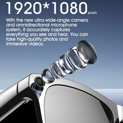 AI Translation Smart Glasses For Men Women 100W Camera Bluetooth Call Playing Music Identify Pictures ChatGPT For Travel Meeting