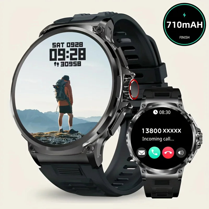 710mAh Bluetooth Call Smart Watch Men Sports Fitness Watches 1.85"HD Health Monitor Waterproof Smartwatch Men For Holiday Gifts