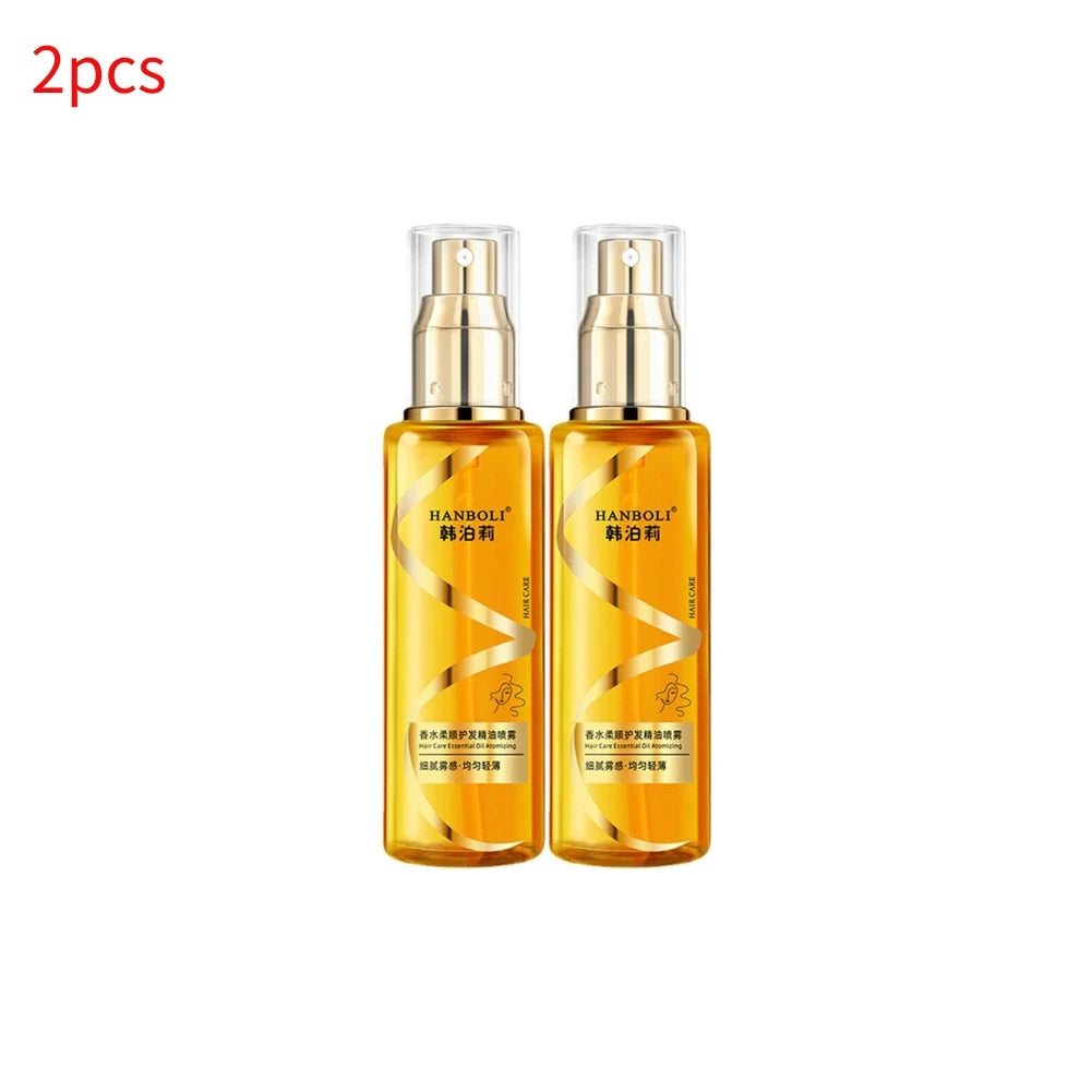 Hair Essential Oil Spray Long-lasting Light Soft Essential Oil Spray For Dry Frizzy Hair Leave-in Anti-static Hair Care