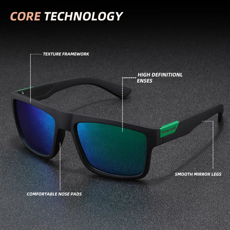 Fashion Luxury Polarized Sunglasses Fashion Square Male Sun Glasses Vintage Driving Climbing Eyeglasses Sport Shades UV400