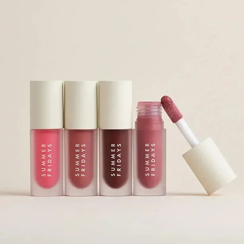 Summer Fridays Lip Balm Moisturizing Mirror Lip Gloss Lip Pink Sugar Coffee Cake Smell Vanilla Lipstick Transparent Oil Makeup