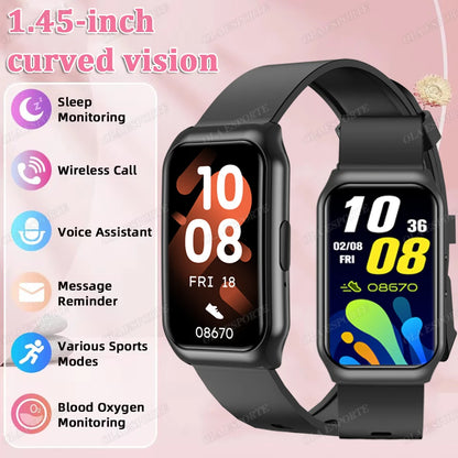 New Curved Screen Smart Watch 2025 For Health Watch Heart Rate Blood Oxygen/Pressure Sleep Monitor Sports Waterproof Smartwatch