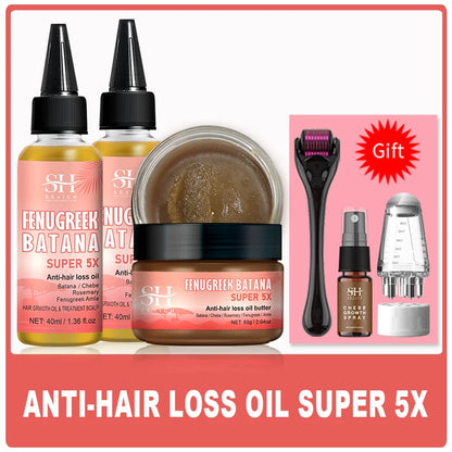 Super Fast 5x Hair Growth Oil Fenugreek Anti-Hair Loss Oil Rosemary Hair Regrowth Chebe Batana Butter  Amla Oils For Men Women
