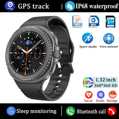 2025 New Watch8 Ultra Smart Watch Classic NFC Health Monitoring GPS Bluetooth Call 3ATM Waterproof HD Smartwatch For IOS Android