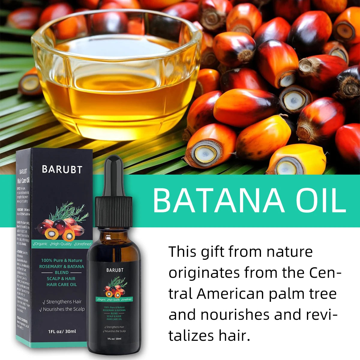 BARUBT hair essential oil contains rosemary Bettana extract to improve frizzy strong hair essential oil