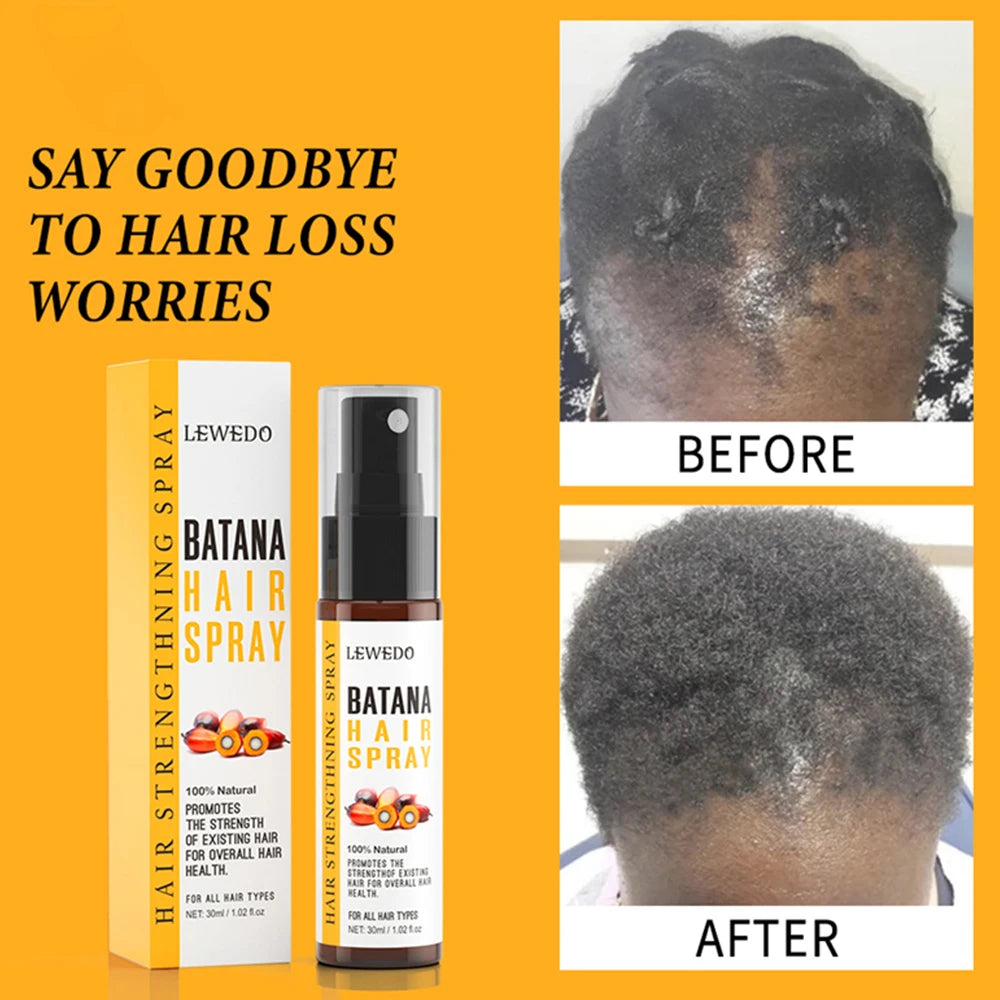 60ml African Batana Oil Hair Growth Spray Strengthen Roots Repair Damaged Anti Hair Loss Spray For Men Women Scalp Treatment