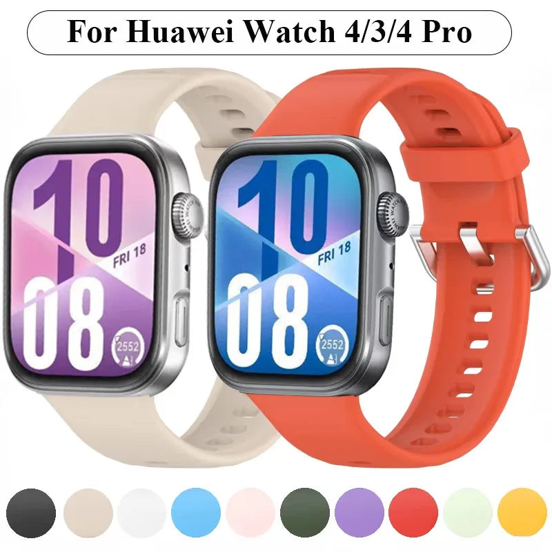 New Silicone Strap For Huawei Watch Fit 4/3 Official Smartwatch Sports Soft Bracelet Wristband Huawei Watch Fit 4/4 Pro Correa