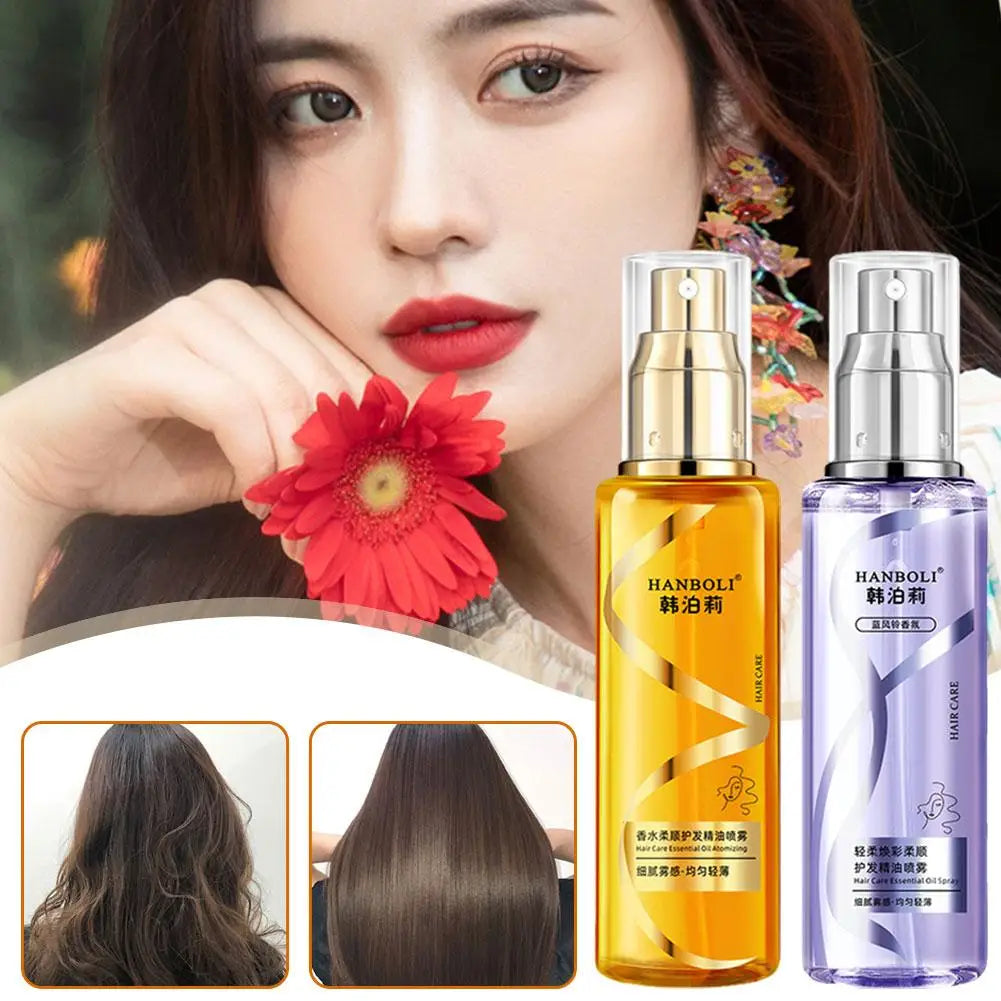 Hair Essential Oil Spray Long-lasting Light Soft Essential Oil Spray For Dry Frizzy Hair Leave-in Anti-static Hair Care