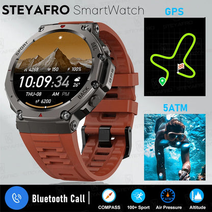 2025 Military GPS Waterproof Smart Watch 1.46" HD AMOLED Built-in 6 Frequency Satellite Outdoors Sports Fitness Smartwatch Men