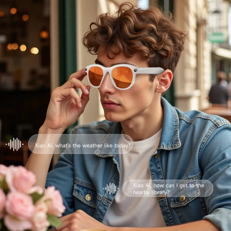 Xiaomi 4K AI Glasses Camera Video Recording Bluetooth Calling Voice Assistant Real-time Translation Item Recognition Hands-Free