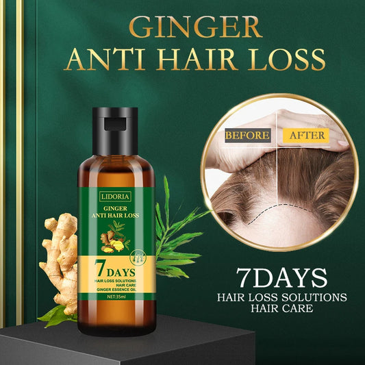 35ml Natural Ginger Hair Care Essential Oil 7 Day Improves Scalp Environment Hair Loss Treatment Hair Growth Care Essence Oil