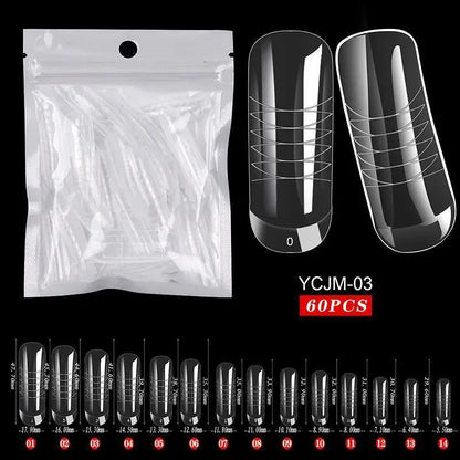 Clear Nail Extension Forms Top Molds For Nails Quick Building Mold Dual Forms Full Cover Nail Tips Manicure Art Accessories