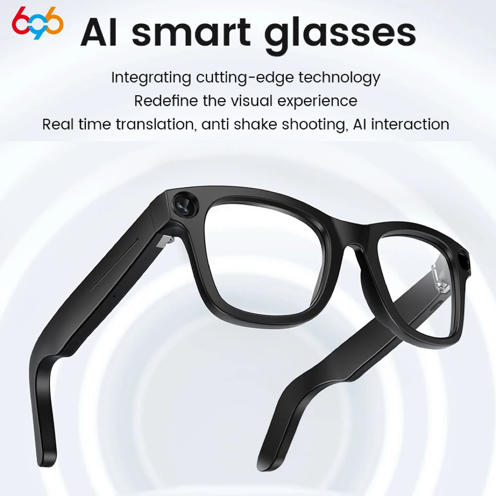 Fashion Smart Glasses Real-Time Translation 800W Camera 1080P Video Recording Anti-Shake Smart Image Recognition Sunglasses